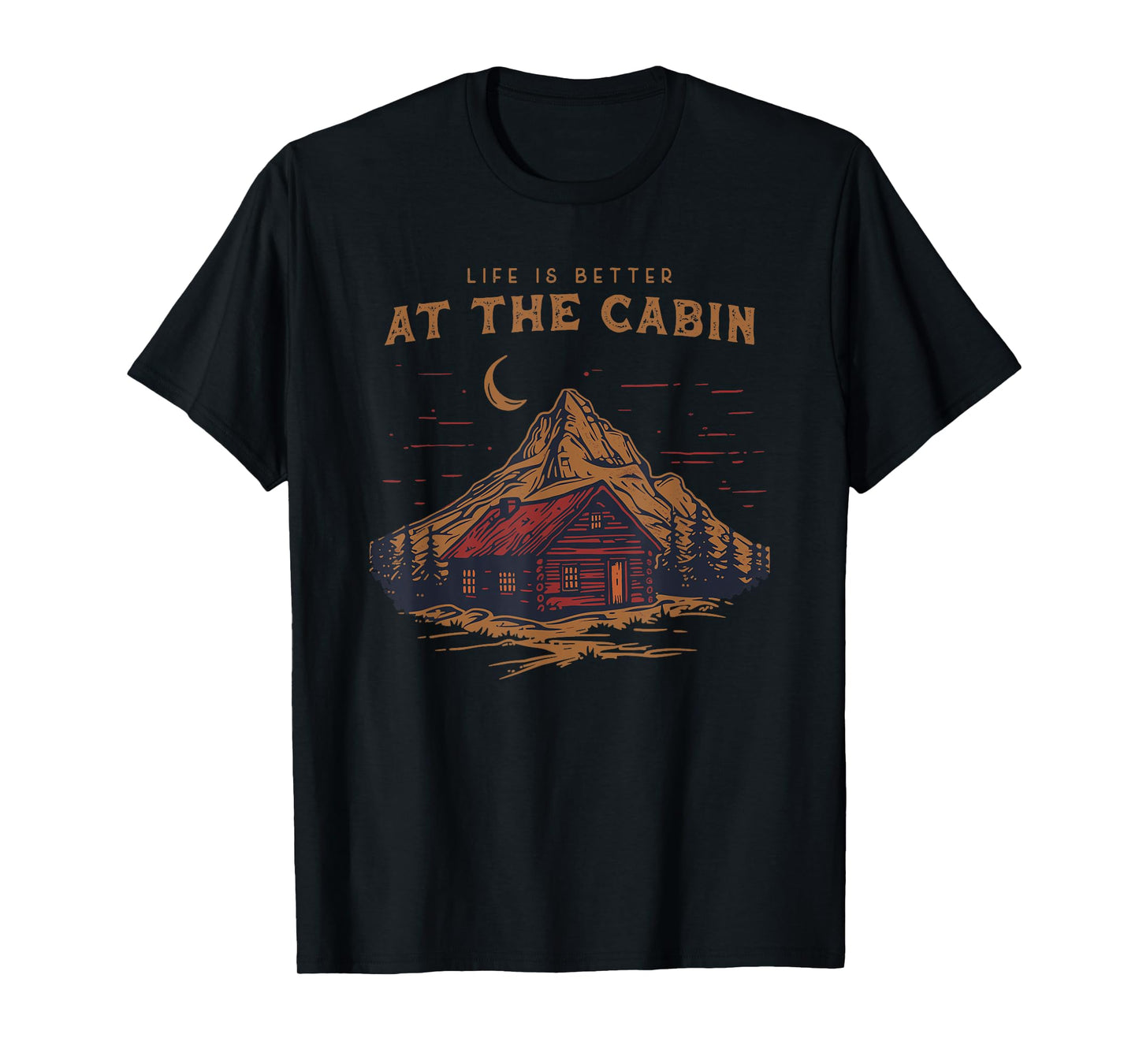 Life Is Better At The Cabin Retro Vintage T-Shirt