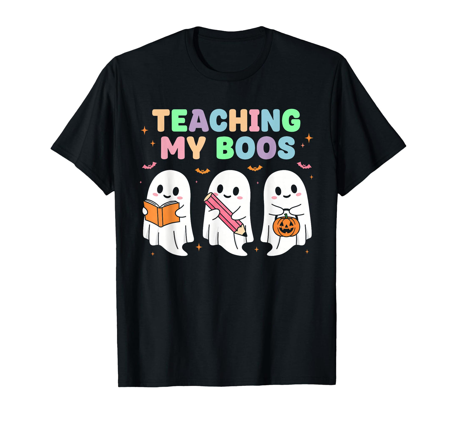 Teaching My Boos Spooky Teacher Women Cute Ghost T-Shirt
