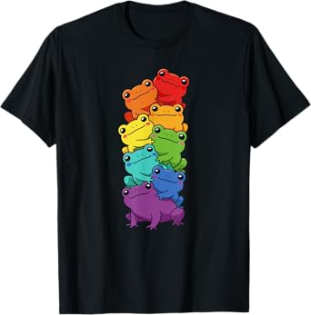 Funny LGBT Frog Rainbow Lesbian Gay Pride Womens Mens T-Shirt