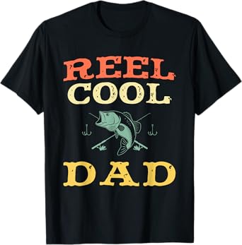 Reel Cool Dad Fishing Fisherman Funny Vintage T-Shirt