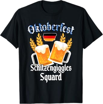 Oktoberfest Schitzengiggles Squad Funny Beer Lover Holiday T-Shirt