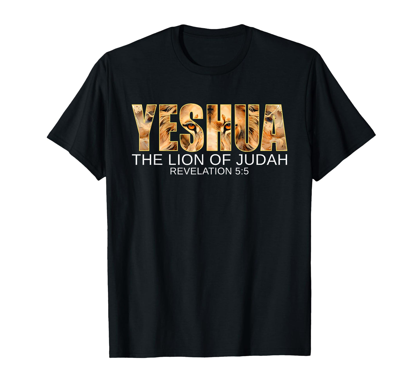 Yeshua Hamashiach Lion of Judah Jesus Religious Christian T-Shirt