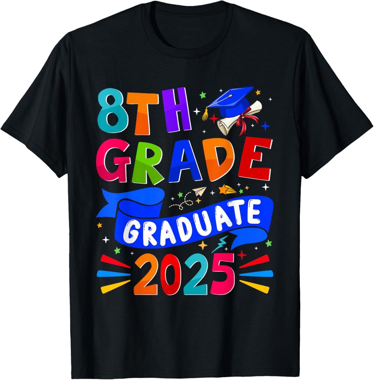 8th Grade Graduate 2025 Graduation Class Of 2025 Kids T-Shirt