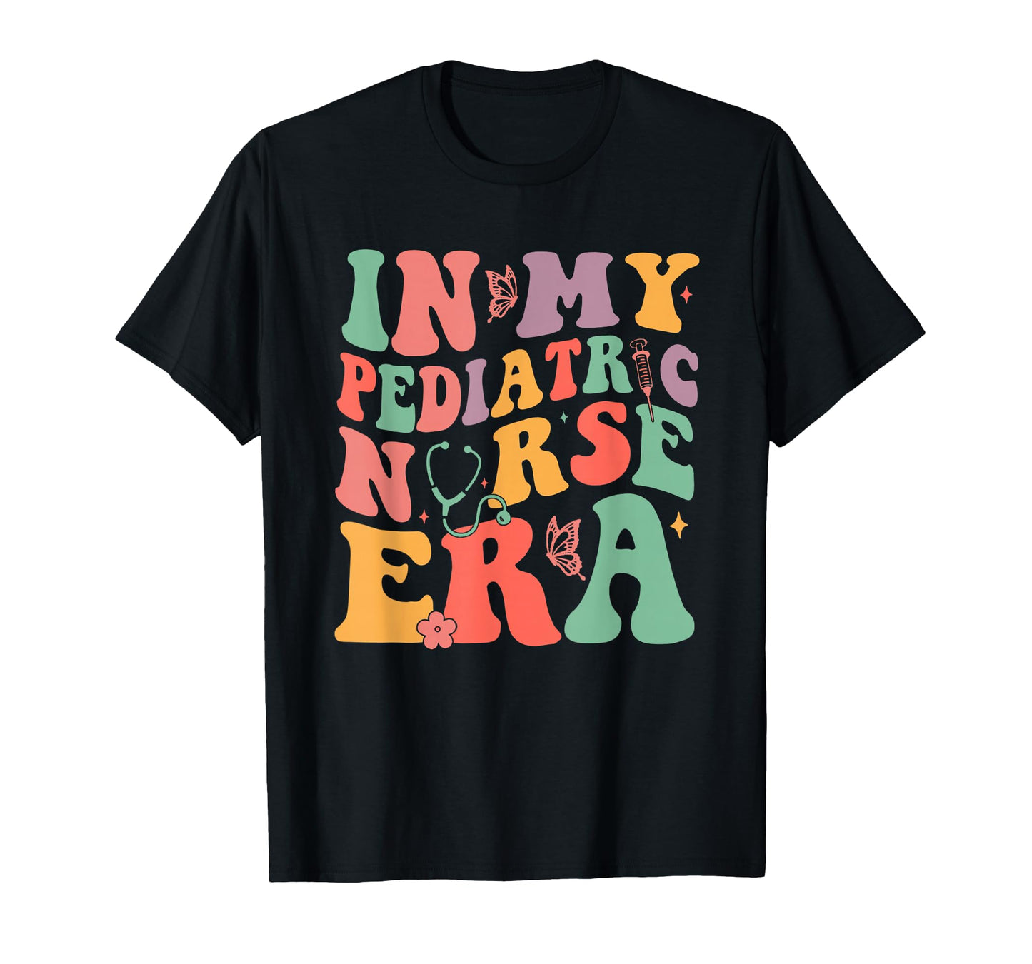 Groovy In My Pediatric Nurse Era School Nurse Week 2024 T-Shirt