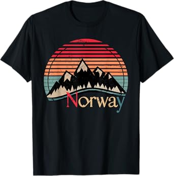 Norway Flag Norwegian Pride Unisex-Adults Black Short Sleeve T-Shirt