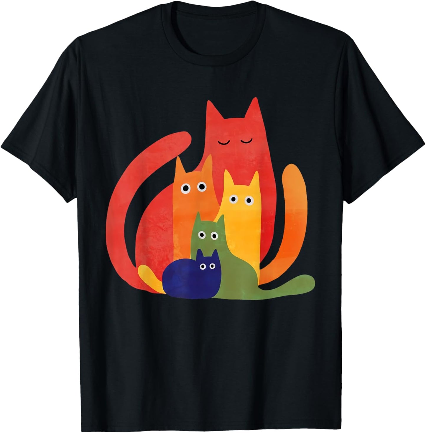 Gay Rainbow Cats In Cats LGBT Flag Pride Month Men Women T-Shirt