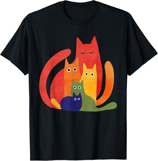Gay Rainbow Cats In Cats LGBT Flag Pride Month Men Women T-Shirt