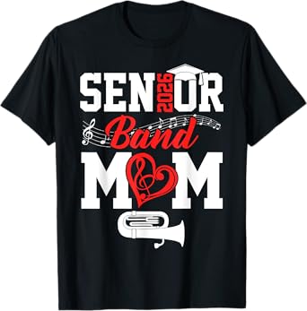 Senior Band Mom 2026 Marching Band Class Of 2026 Tuba T-Shirt