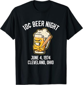 10 Cents Beer Night June 4, 1974 Cleveland Ohio Fan Brawl T-Shirt