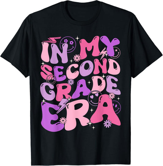 In My Second Grade Era 2nd Grade Teacher Back To School Vintage Style T-shirt by TeeBrew