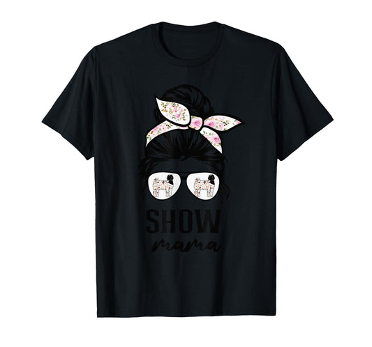 goat show mom goat Boer show mama flower T-Shirt