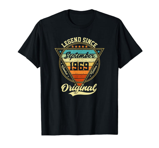 Vintage 56th Birthday Legend Since September 1969 T-Shirt