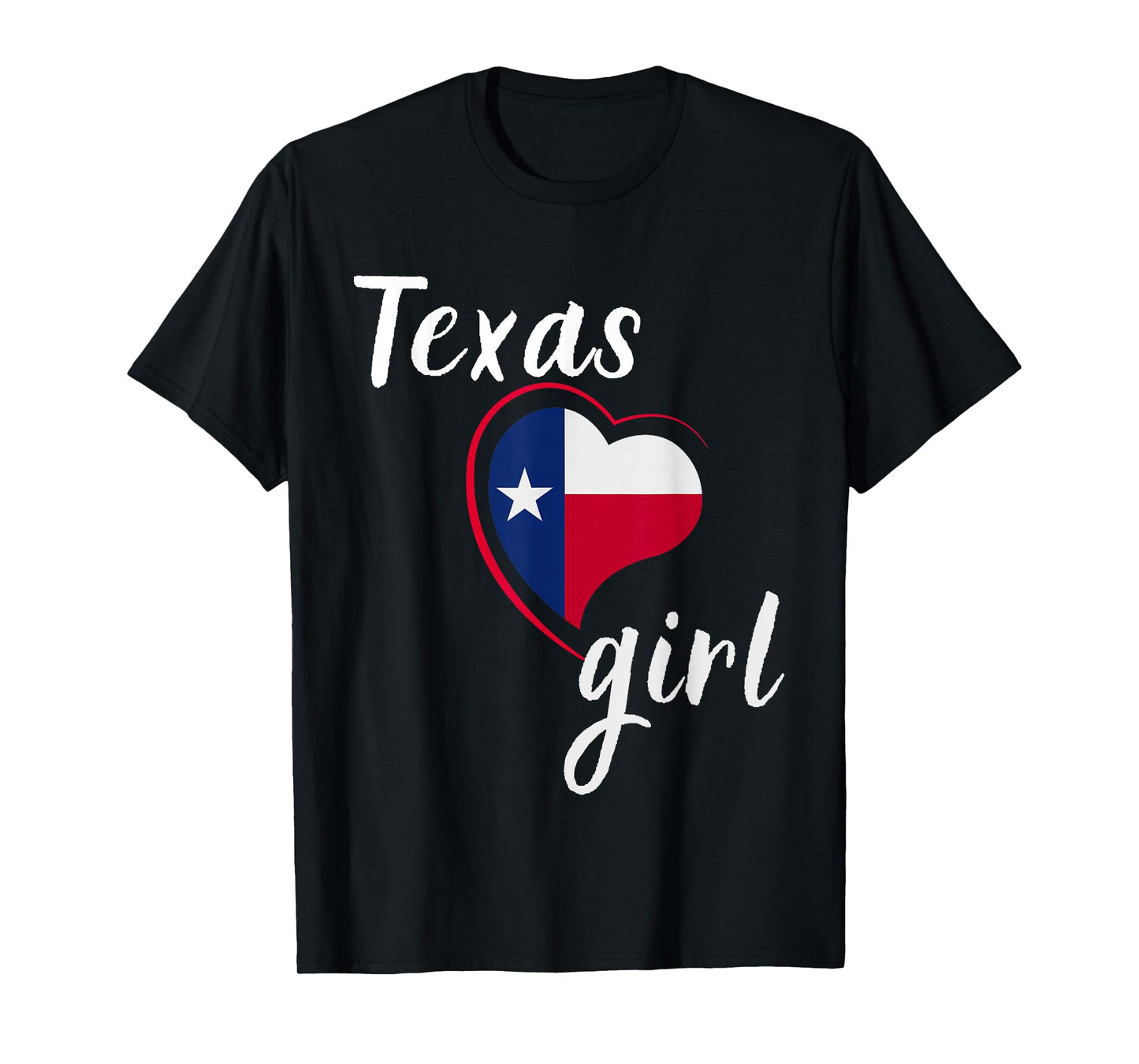 Texas Girl Red White and Blue Texas Flag T-Shirt