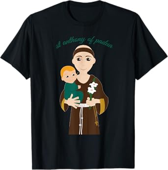 St Anthony of Padua Vintage Catholic Saint Infant Jesus T-Shirt
