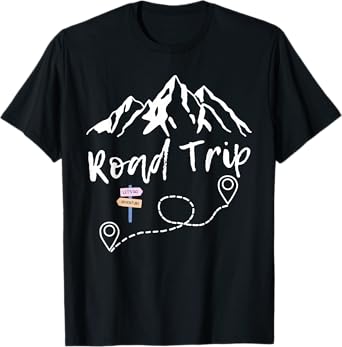 Road Trip 2025 Family Vacation Matching Group Squad Camping T-Shirt