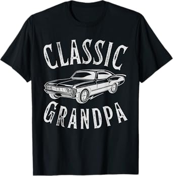 Funny Grandpa Classic Car Graphic Gift for Grandpa T-Shirt