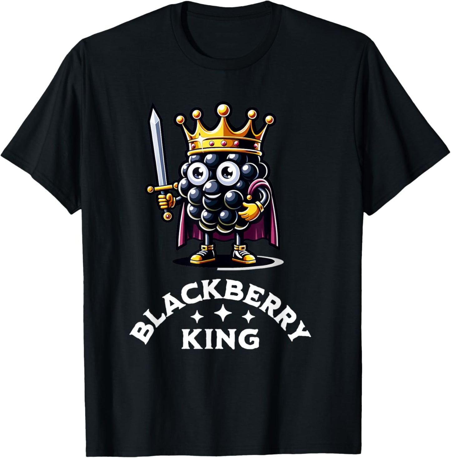 Blackberry King Funny Fruit Blackberry Bush Black Berry T-Shirt