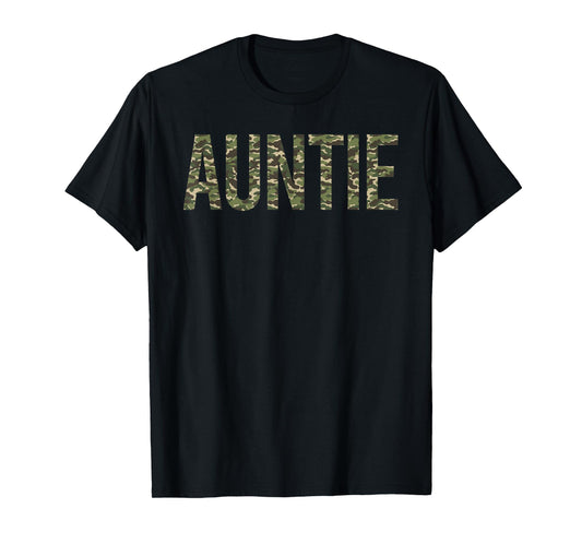 Camo Auntie Retro Camouflage Auntie Life Mother's Day T-Shirt