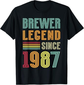 Brewing Legend 1987 Brewery Brewmaster 38 Years Brewer T-Shirt