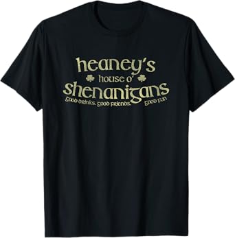 Heaney's House O' Shenanigans Funny Irish Name T-Shirt
