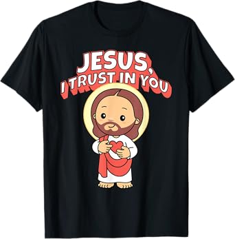 Jesus I Trust in You Divine Mercy for Kids Cute Catholic T-Shirt