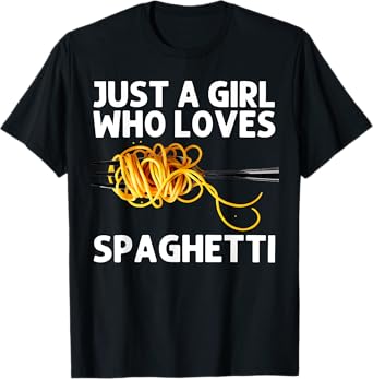 Cool Spaghetti Art For Girls Women Italian Food Pasta Lover T-Shirt