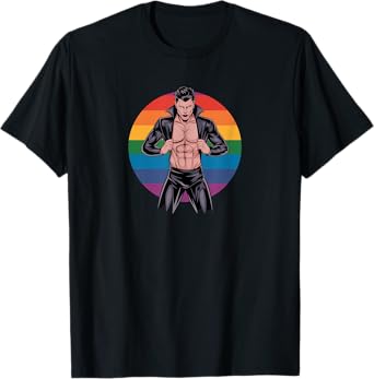 Pride Vampire Dracula Muscle Daddy Gay Pride LGBT Halloween T-Shirt