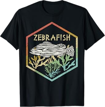 Cool Retro Zebra Fish Silhouette Gift Design Idea design T-Shirt