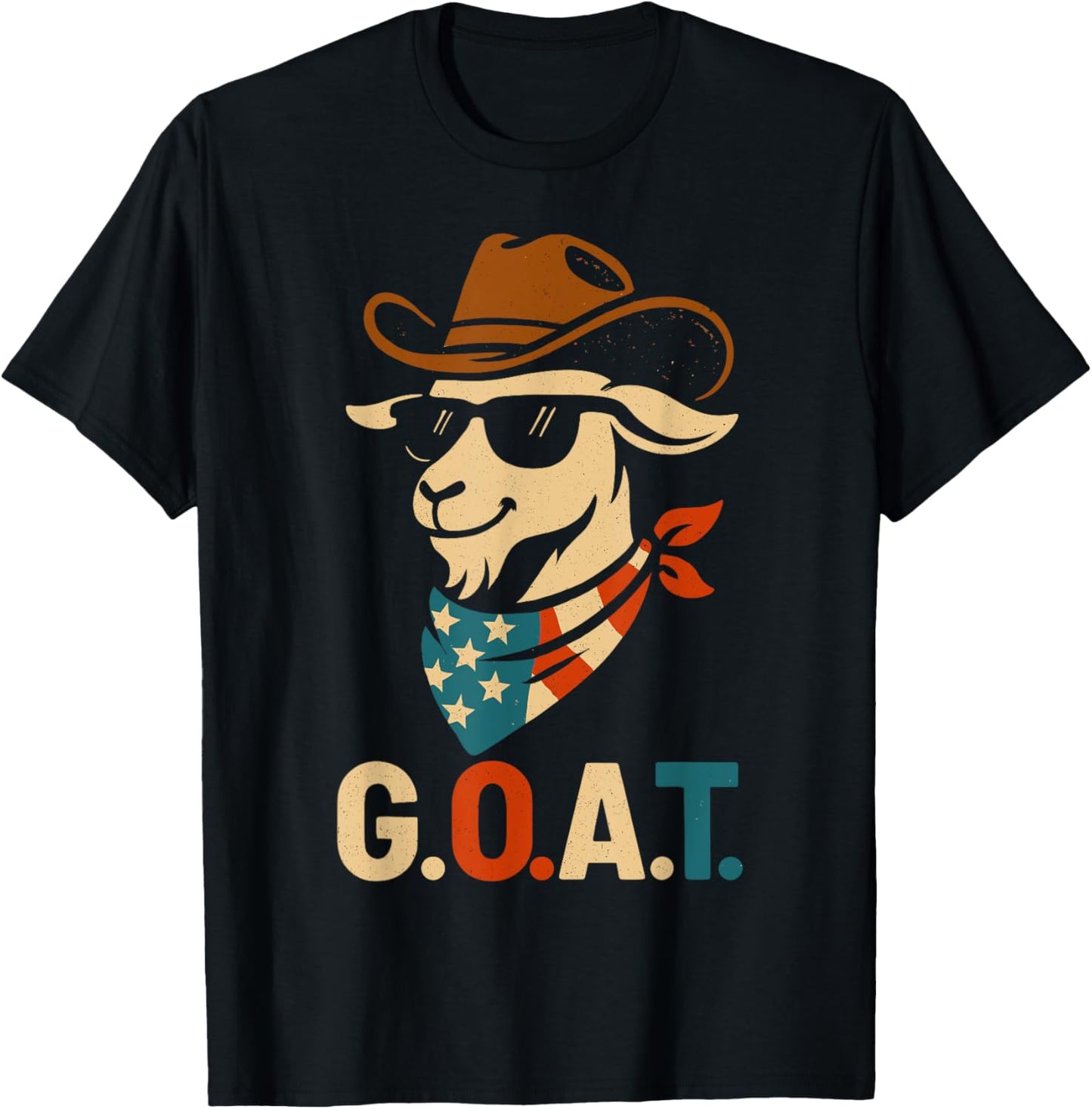 USA 'Merica Goat 4th of July Men Women Kids Funny Patriotic T-Shirt