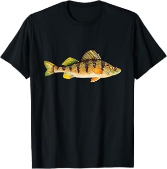 Funny Yellow Perch Fishing Freshwater Fish Angler Gift T-Shirt