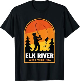 Elk River West Virginia Fishing T-Shirt