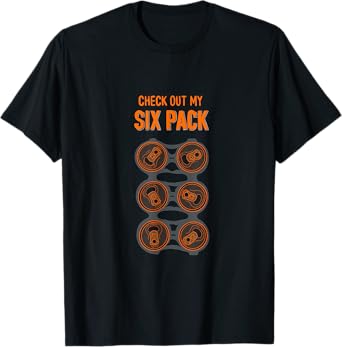 Funny Check Out My Six Pack Beer Can Graphic T-Shirt