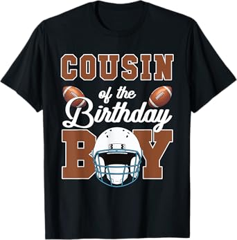 Football Touchdown Birthday Kids Outfit - Unisex Kids & Adults Family Matching Football Party T-Shirt - Black, Short Sleeve, Size 4/5