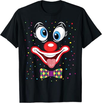 Carnival Clown Face Circus Costume Kids Men Women Carnivals T-Shirt