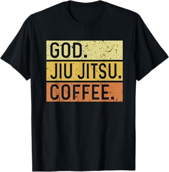 God Jiu Jitsu Coffee Jesus Brazilian Martial Arts T-Shirt
