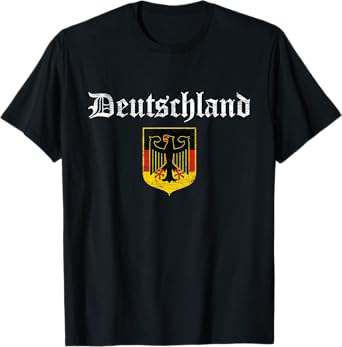 Deutschland Flag Eagle Vintage German Heritage Pride T-Shirt