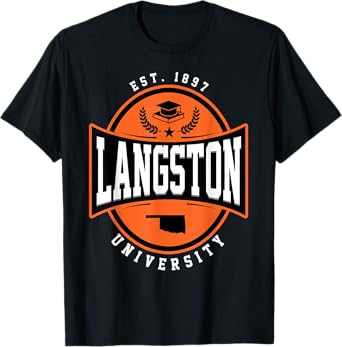 Langston University Arch Vintage Design Retro Men Women T-Shirt