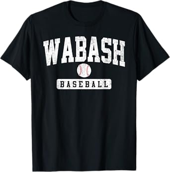 Wabash College Baseball Arch Vintage Design for Men Women T-Shirt