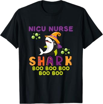 Nicu Nurse Shark Funny Halloween Outfit Costume T-Shirt