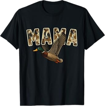 Camouflage Vintage Mallard Duck Retro Camo Hunting Mama T-Shirt