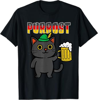 German Cat Kitty Oktoberfest Bavarian Drinking Beer Festival T-Shirt