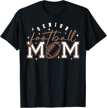 Senior Football Mom Football Mama Game Day Class of 2026 T-Shirt