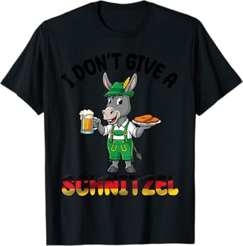 Donkey Lederhosen Beer I Don't Give A Schnitzel Oktoberfest T-Shirt