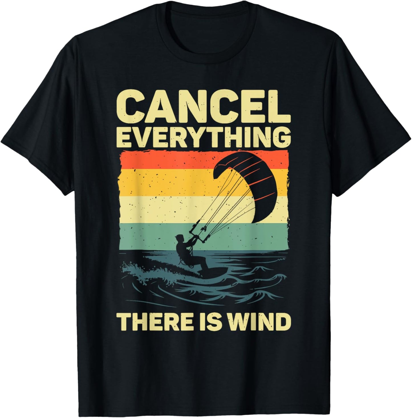 Cool Kitesurfing Art For Men Women Kite Surfing Kiteboarding T-Shirt