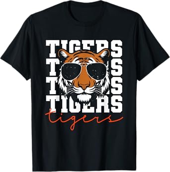 Vintage Tigers Inspirational Athletic Name Design Gift T-Shirt