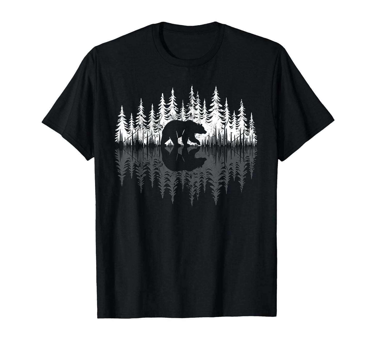 Trees Reflection Wildlife Nature Animal Bear Outdoor Forest T-Shirt