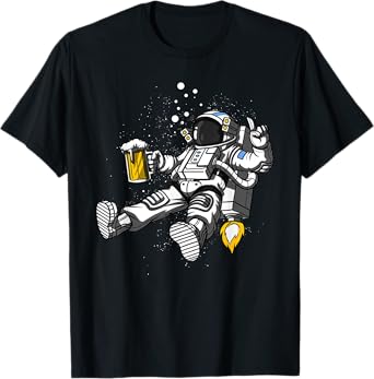 Space Astronaut Beer Drinking Party Funny Cosmic Men Women T-Shirt