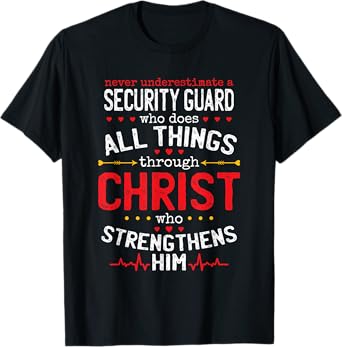 Christian Security Guard And Christianity Security Officer T-Shirt