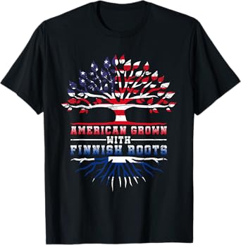 American Grown With Finnish Roots Finland T-Shirt
