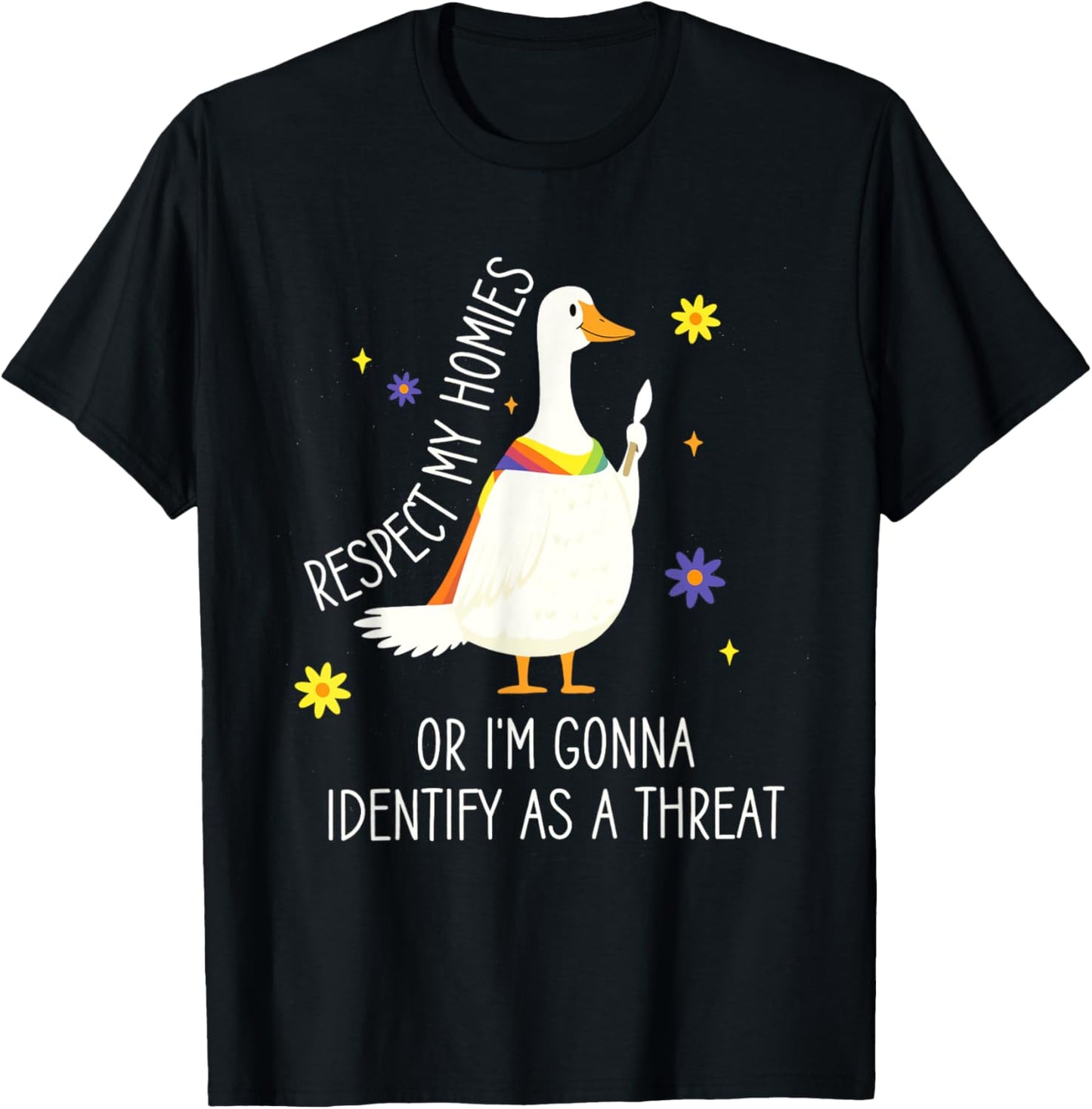 Silly Goose Ally Pride LGBTQ Ally Queer Rights Ally Trans T-Shirt